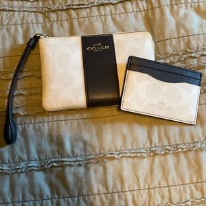 Coach Wristlet with Matching Card Holder